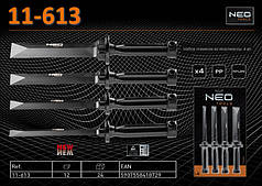 Набір пластмасових шаберів, 4 шт., NEO 11-613