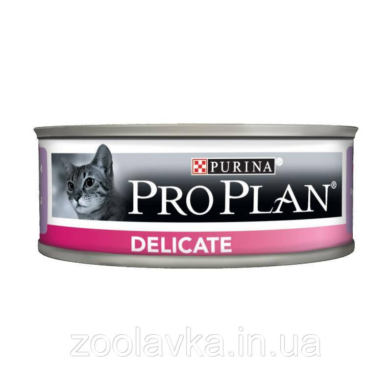 Консерви Purina Pro Plan Delicate для кішок із чутливим травленням, індичка, банка, 85 г