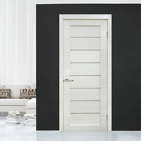 Дверне полотно Cortex Deco 10 Bianco / Bianco line "ПО-сатин" "Оміс"