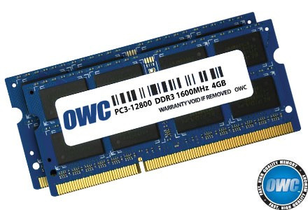 Память OWC 8GB (2x4GB) 204-Pin DDR3 SO-DIMM 1600Mhz Upgrade Kit for 2012 MacBook Pro