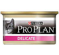 Purina Pro Plan Turkey delicate паштет с индейкой для кошек с проблемным пищеварением 85гр