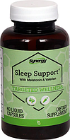 Мелатонін і валеріана, Vitacost, Sleep with Support Melatonin & Valerian, 60 капсул