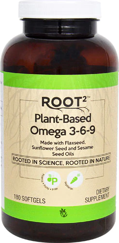 Omega 3-6-9 (рослинні), Vitacost, Plant-Based Omega 3-6-9, 180 капсул