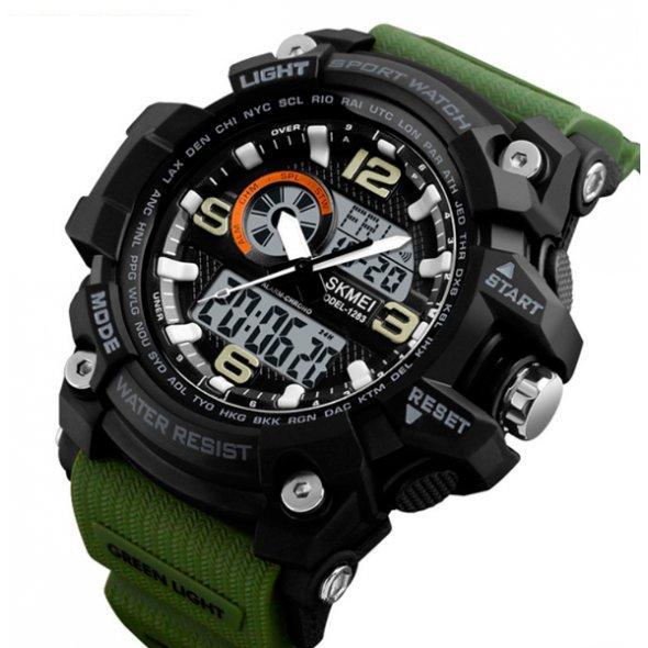 Чоловічий годинник Skmei Del 1283 Зелений, фото 1