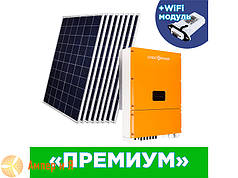 Комплект СЕС "Преміум" інвертор LPM-SIW-30kW + сонячні панелі (WiFi)