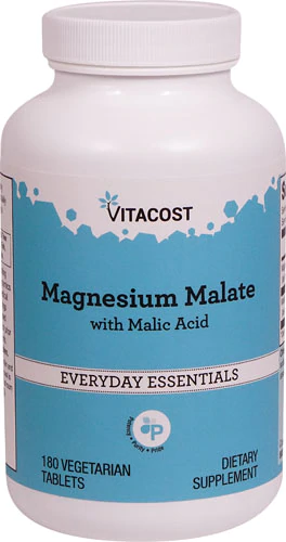 Магній малат з яблучною кислотою, Vitacost, Magnesium Malate with Malic Acid, 180 таблеток
