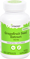 Семена грейпфрута, экстракт, Vitacost, Grapefruit Seed Extract, 125 мг, 100 капсул