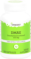 Диметиламіноетанол ДМАЕ, DMAE, Vitacost, 100 мг, 100 капсул