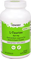 L-таурин, Vitacost, L-Taurine, 850 мг, 180 капсул