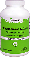 Глюкозаміну сульфат, Vitacost, Glucosamine Sulfate, 1500 мг, 180 капсул