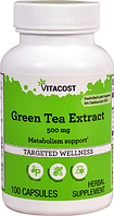 Зелёный чай, экстракт, Vitacost, Green Tea Extract, 500 мг, 100 капсул