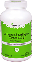 Коллаген 1 и 3 типа с витамином С, Vitacost, Collagen Type 1 & 3 with Vitamin C, 252 таблетки