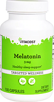 Мелатонин, Vitacost, Melatonin, 3 мг, 100 капсул