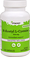 N-ацетил L-цистеїн, N-Acetyl L-Cysteine, Vitacost, 600 мг, 120 капсул