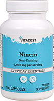 Ниацин, Vitacost, Niacin, 1000 мг, 100 капсул