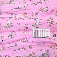 Дитяче ковдру 140х100 новонародженому маляті гіпоалергенне в ліжечко для ліжечка демісезонне 3019 Рожевий