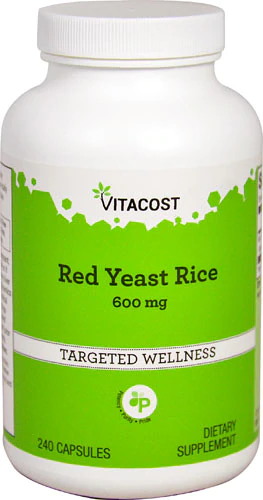 Червоний дріжджовий рис, Vitacost, Red Yeast Rice, 600 мг, 240 капсул