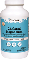 Магній хелат, Vitacost, Chelated Magnesium - Albion, 180 таблеток