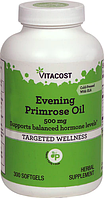 Масло вечерней примулы, Vitacost, Evening Primrose Oil Cold Pressed with GLA, 500 мг, 300 капсул