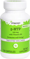 Гідроксітріптофан з вітаміном В6, Vitacost, 5-HTP with Vitamin B6, 200 мг, 120 капсул