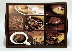 Таця на подушці з ручками "Coffee" 49*36*8 (6021-1)
