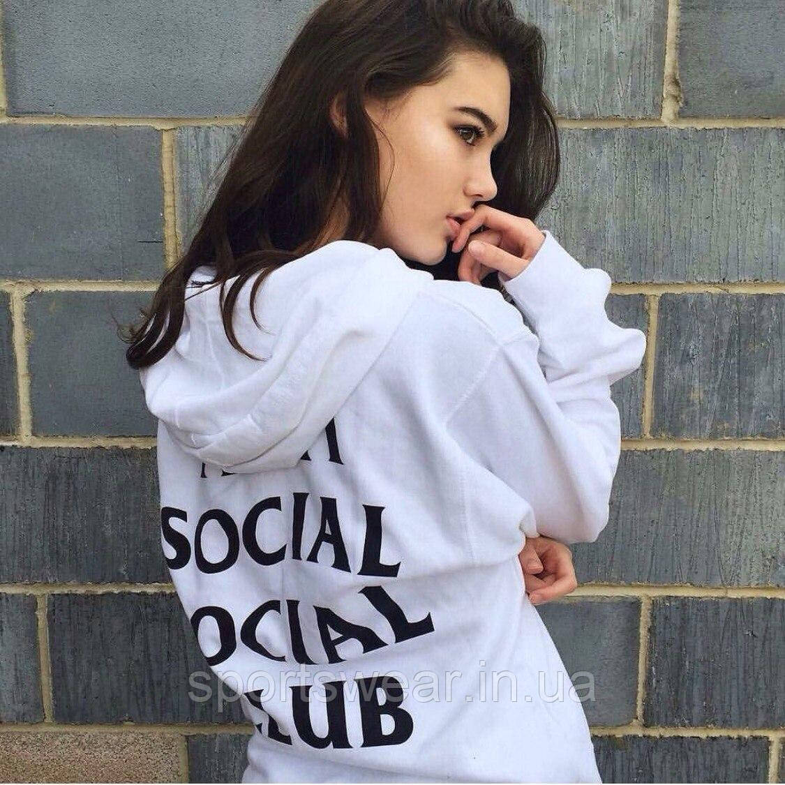 Жіноча толстовка з принтом ASSC Anti Social Social Club Кенгуру АССК жіноча Худі Анти Соціал Клаб Кофта Анти Сошиал