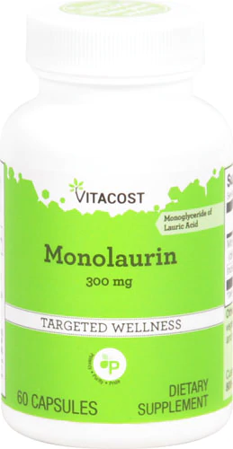 Монолаурин, Vitacost, Monolaurin, 300 мг, 60 капсул
