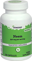 Ним, Neem, Vitacost, 950 мг на порцию, 100 капсул