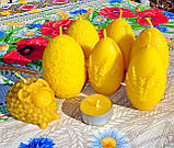 Пасхальна воскова свічка "Яйце з вербою" з натурального бджолиного воску, фото 4