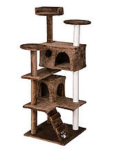 Кігтеточка "Ігровий майданчик" коричнева Pethaus, 50x50x130 см