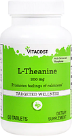 L-теанін, Vitacost, L-theanine, 200 мг, 60 таблеток