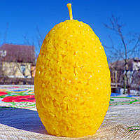 Пасхальна воскова свічка "Яйце квітчасте" з натурального бджолиного воску