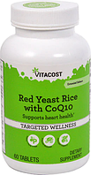 Червоний дріжджовий рис з коензимом Q10, Vitacost, Red Yeast Rice with CoQ10, 1200 мг, 60 таблеток
