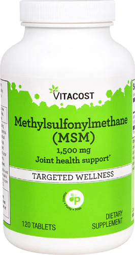 Метилсульфонілметан, Vitacost, Methylsulfonylmethane (MSM), 1500 мг, 120 таблеток
