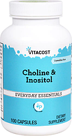 Холін і інозитол, Choline & Inositol, Vitacost, 100 капсул