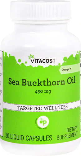 Обліпихова олія, Vitacost, Sea Buckthorn Oil - Omega, 7450 мг, 30 капсул