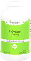 L-лізин, Vitacost, L-Lysine, 1000 мг, 250 таблеток