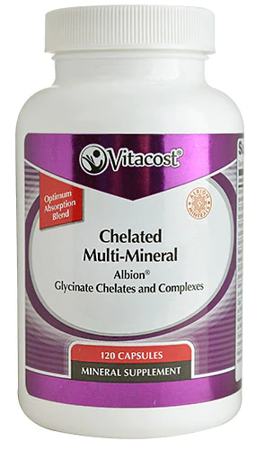 Хелатні мультимінерали, Vitacost, Chelated Multimineral - Albion® Chelates and Complexes, 120 капсул