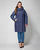 Женское демисезонное пальто комбинированное -М 2147, фото 5
