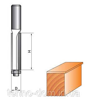 Фреза ГЛОБУС 1020 D8 h20 крайкова пряма