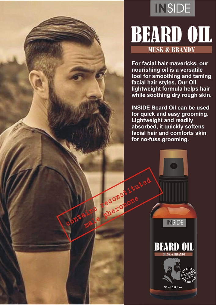 Олія для догляду за бородою з феромонами Beard Oil Musk&Brandy, 30 мл 