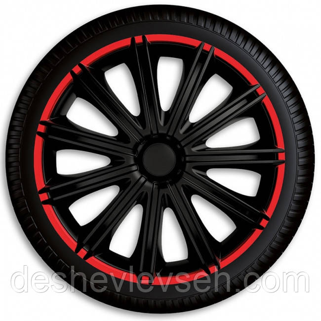 Ковпаки Argo R14 NERO R (з черв. обідком), (ARGO)