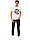Біла чоловіча футболка LC Waikiki / ЛЗ Вайкікі з V-подібним вирізом і малюнком на грудях, фото 2