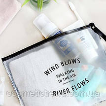 Косметичка жіноча силіконова прозора з малюнком Wind River 6L (пляж, сауна, басейн) 29.5*22 см Розмір L, фото 3