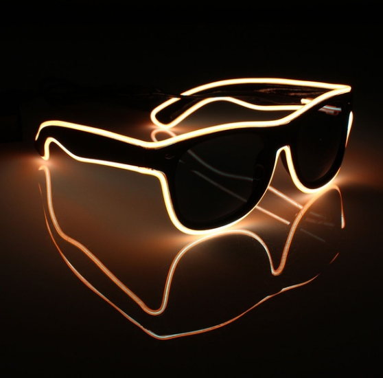Окуляри світлодіодні сонцезахисні El Neon ray orange неонові, фото 1