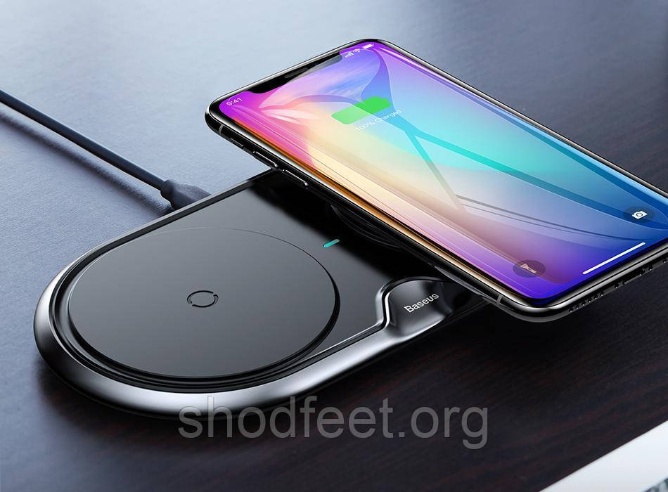 Бездротова зарядка Baseus Dual Wireless Charger bswc-p12 на два телефони