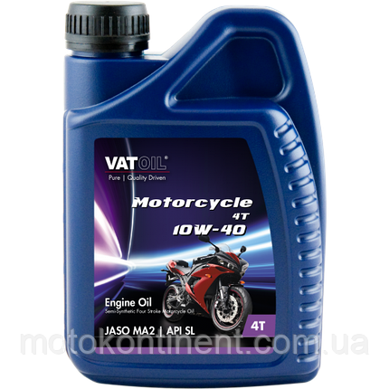 Мотоциклетне масло 10W-40 напівсинтетичне Vatoil Motorcycle 4T Semi-synthetic 10W40 / 1л. від KROON OIL, фото 1