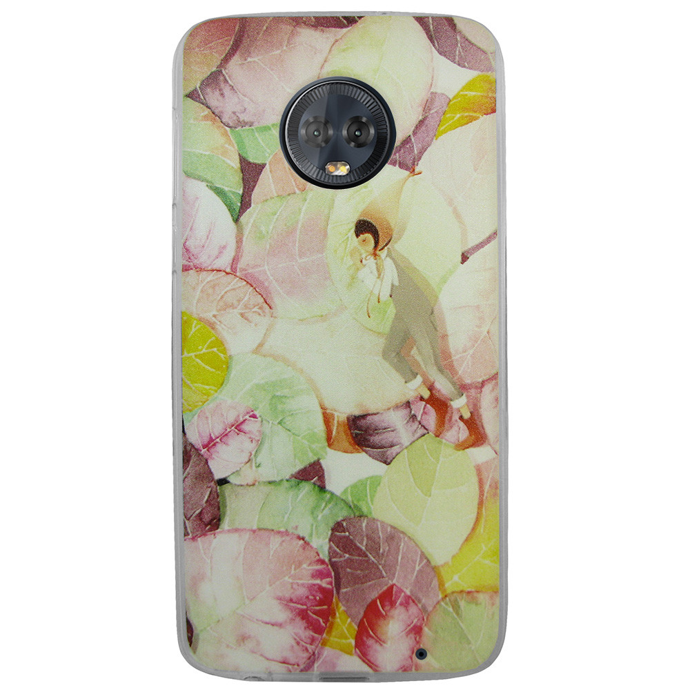 Чехол с рисунком Printed Silicone для Motorola Moto G6 Plus XT1926 Листья, фото 1