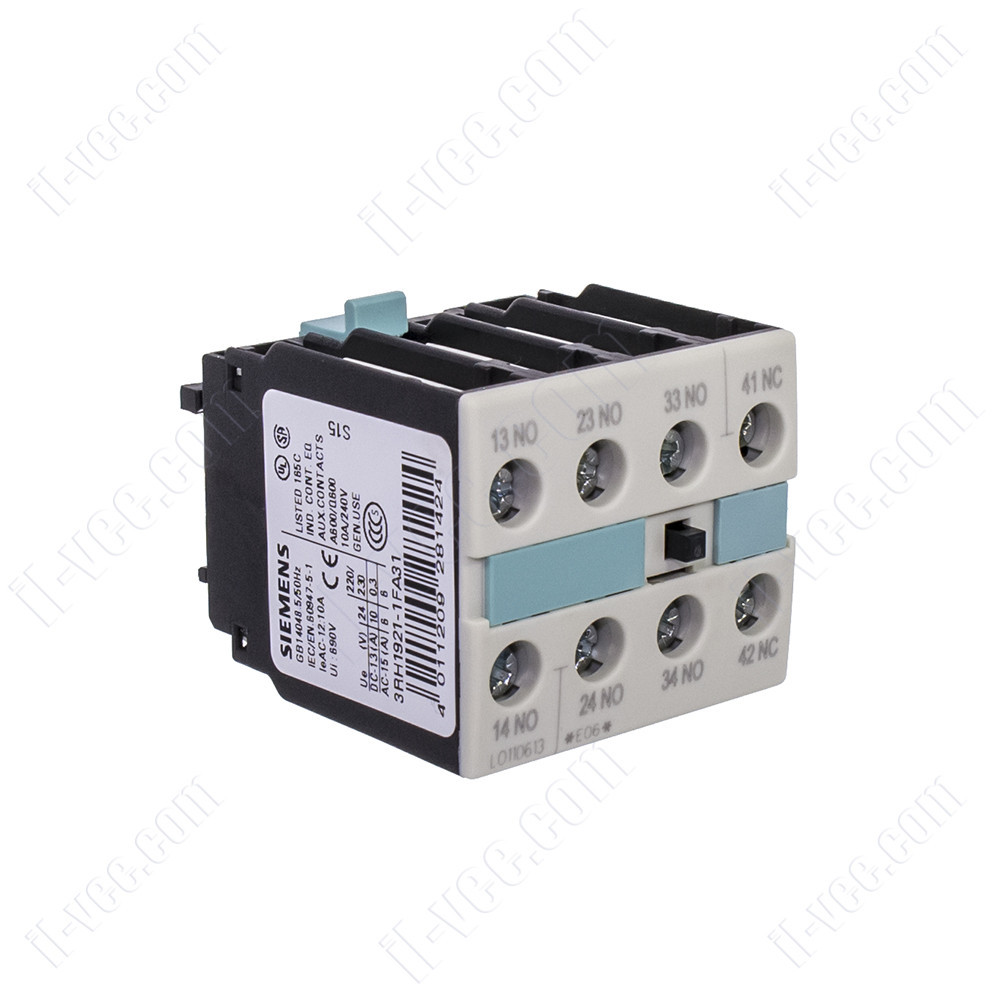 Блок допоміжних контактів Siemens 3RH1921-1FA22, 2NO + 2NC, фото 1