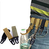 Ремінь чоловічий тактичний, військовий, туристичний Cobra CQB + карабін в ПОДАРУНОК (олива), фото 2